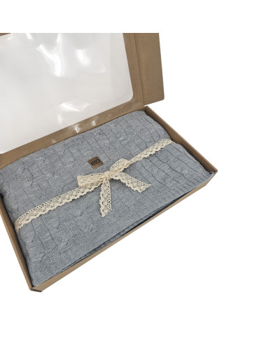 Pletena deka 150x200cm - VERONA POPIEL Pletena deka 150x200cm - VERONA POPIEL