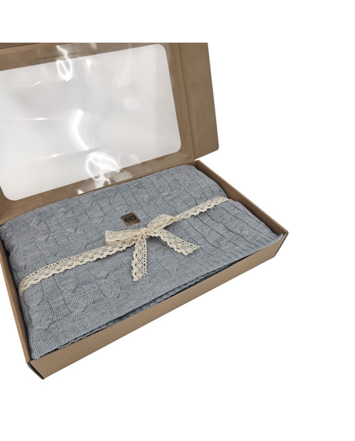 Knitted blanket 150x200cm - VERONA POPIEL