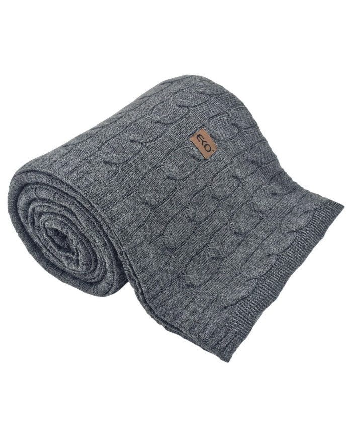 Strickdecke 150x200cm - VERONA ANTRACYT