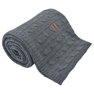 Strickdecke 150x200cm - VERONA ANTRACYT