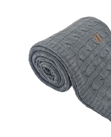 Knitted blanket 150x200cm - VERONA ANTRACYT