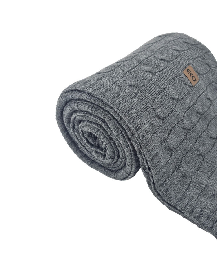Knitted blanket 150x200cm - VERONA ANTRACYT