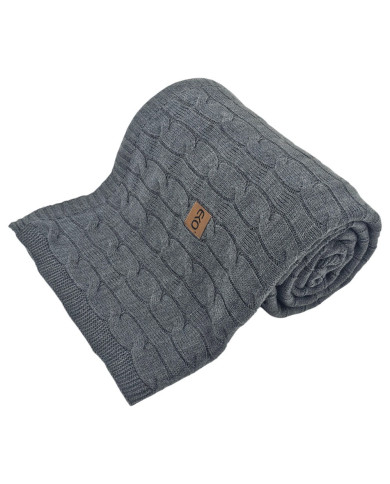 Knitted blanket 150x200cm - VERONA ANTRACYT