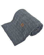 Knitted blanket 150x200cm - VERONA ANTRACYT