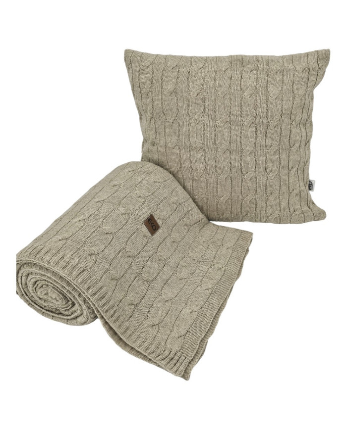 Strickdecke 150x200cm - VERONA LATTE