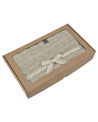 Knitted blanket 150x200cm - VERONA LATTE