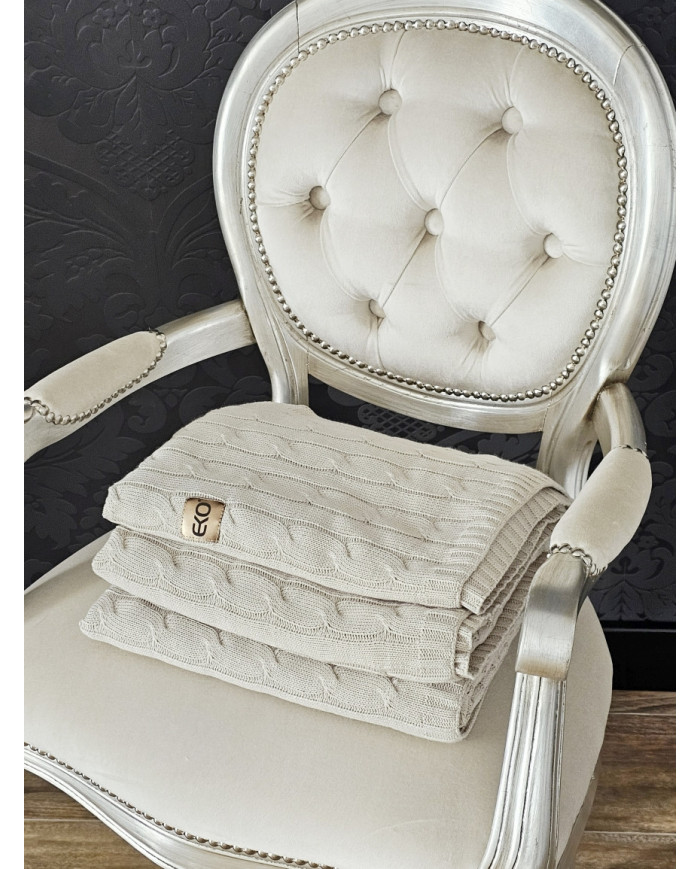 Вязаный плед 150x200 см - VERONA LATTE