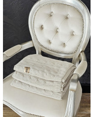 Knitted blanket 150x200cm - VERONA LATTE