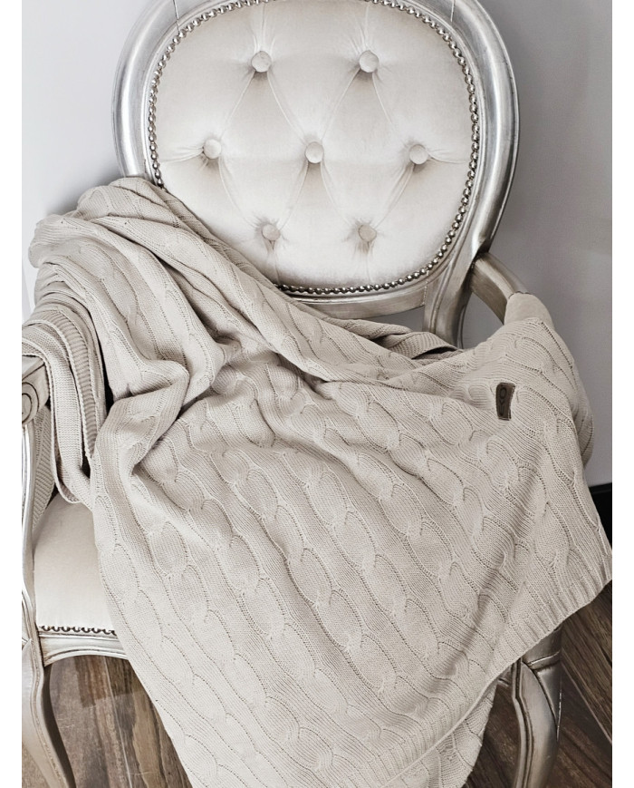 Knitted blanket 150x200cm - VERONA LATTE