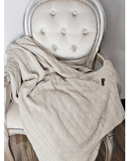 Strickdecke 150x200cm - VERONA LATTE