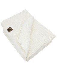 VENEZIA ECRU Knitted Cotton Blanket 150x200cm