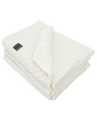 VENEZIA ECRU Knitted Cotton Blanket 150x200cm