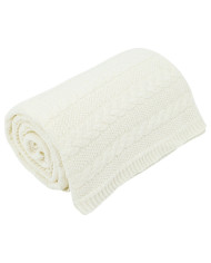 VENEZIA ECRU Knitted Cotton Blanket 150x200cm