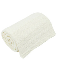 VENEZIA ECRU Knitted Cotton Blanket 150x200cm