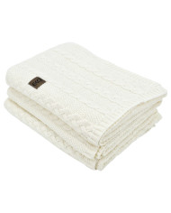 VENEZIA ECRU Knitted Cotton Blanket 150x200cm