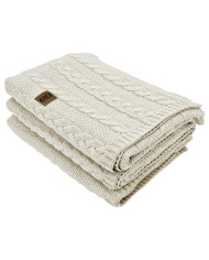 VENEZIA LATTE Knitted Cotton Blanket 150x200cm