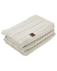 VENEZIA LATTE Knitted Cotton Blanket 150x200cm