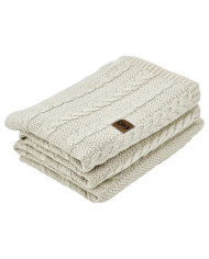VENEZIA LATTE Knitted Cotton Blanket 150x200cm