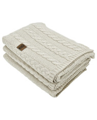 VENEZIA LATTE Knitted Cotton Blanket 150x200cm