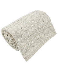 VENEZIA LATTE Knitted Cotton Blanket 150x200cm