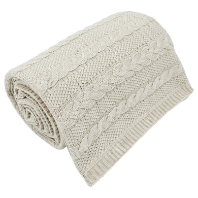 VENEZIA LATTE Trikotāžas kokvilnas sega 150x200cm VENEZIA LATTE Trikotāžas kokvilnas sega 150x200cm