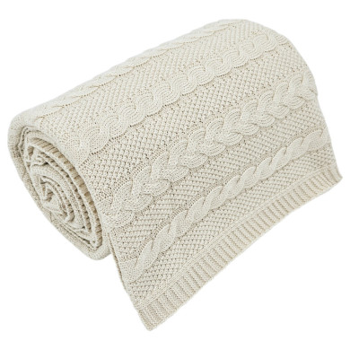 Tricoté Couverture en coton VENEZIA LATTE 150 x 200 cm Tricoté Couverture en coton VENEZIA LATTE 150 x 200 cm