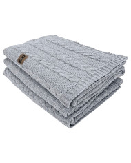 VENEZIA POPIEL Knitted Cotton Blanket 150x200cm