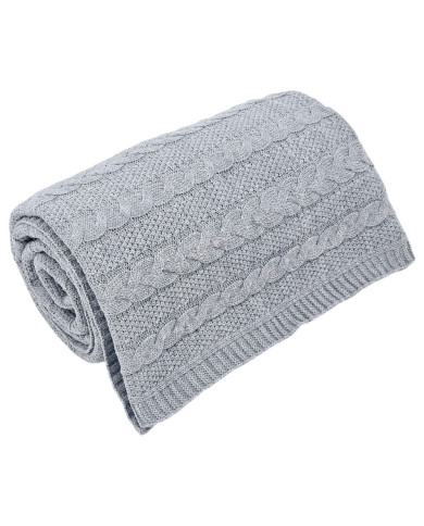 VENEZIA POPIEL Knitted Cotton Blanket 150x200cm