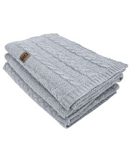VENEZIA POPIEL Knitted Cotton Blanket 150x200cm