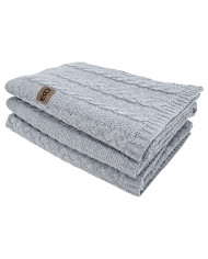 VENEZIA POPIEL Knitted Cotton Blanket 150x200cm