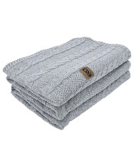 VENEZIA POPIEL Knitted Cotton Blanket 150x200cm