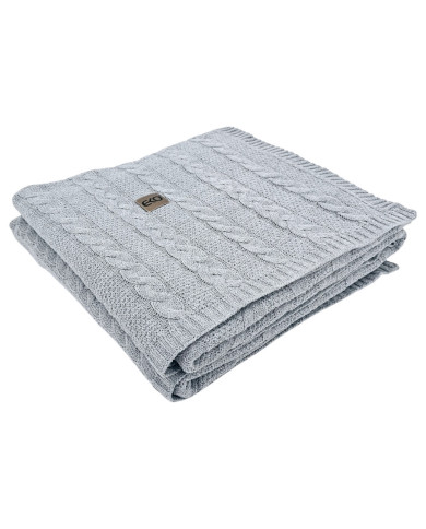 VENEZIA POPIEL Knitted Cotton Blanket 150x200cm