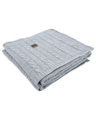 VENEZIA POPIEL Knitted Cotton Blanket 150x200cm