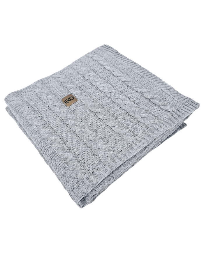 VENEZIA POPIEL Knitted Cotton Blanket 150x200cm