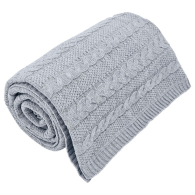 Pletené Bavlněná deka VENEZIA POPIEL 150x200cm