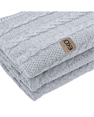 VENEZIA POPIEL Knitted Cotton Blanket 150x200cm