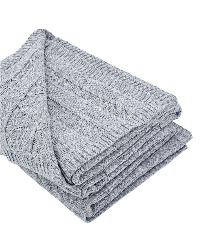VENEZIA POPIEL Knitted Cotton Blanket 150x200cm