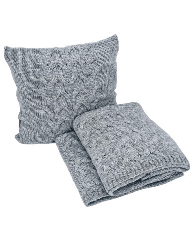 Pleteno Vunena deka 150x200 cm – AREZZO POPIEL Pleteno Vunena deka 150x200 cm – AREZZO POPIEL