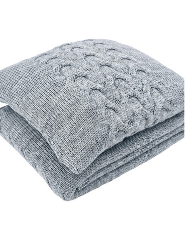 Pleteno Vunena deka 150x200 cm – AREZZO POPIEL Pleteno Vunena deka 150x200 cm – AREZZO POPIEL