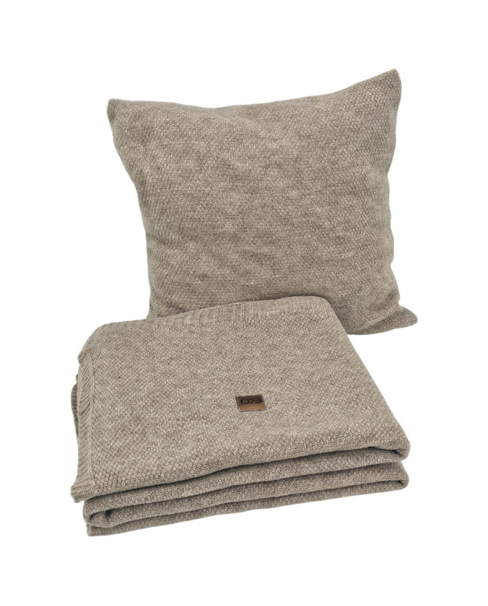 Pletená obliečka na vankúš 45x45 cm – MILANO TAUPE