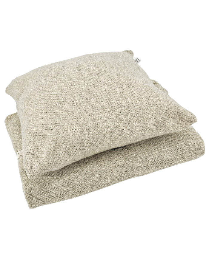 Taie d'oreiller tricotée 45 x 45 cm – MILANO LATTE