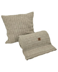 Knitted Pillowcase 45x45 cm - VERONA LATTE