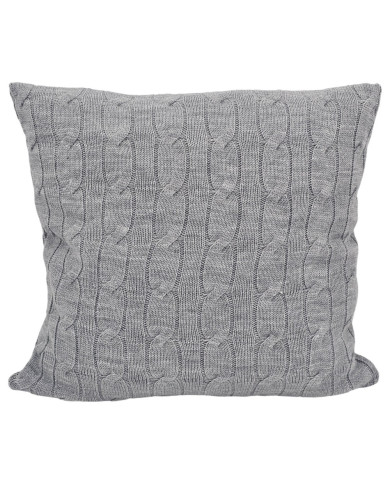 Taie d'oreiller tricotée 45 x 45 cm - VERONA POPIEL Taie d'oreiller tricotée 45 x 45 cm - VERONA POPIEL