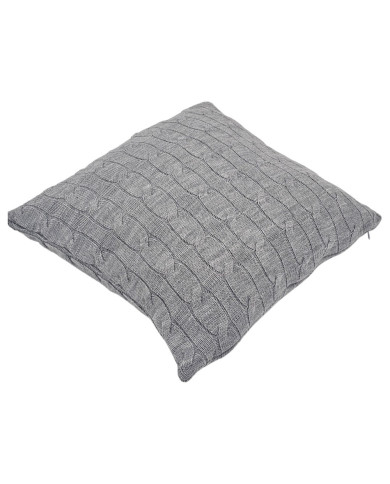 Poszewka dzianinowa na poduszkę 45x45 cm – VERONA POPIEL Poszewka dzianinowa na poduszkę 45x45 cm – VERONA POPIEL