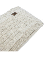 Couverture tricotée avec doublure en fourrure 80 x 100 cm, BEIGE Couverture tricotée avec doublure en fourrure 80 x 100 cm, BEIGE