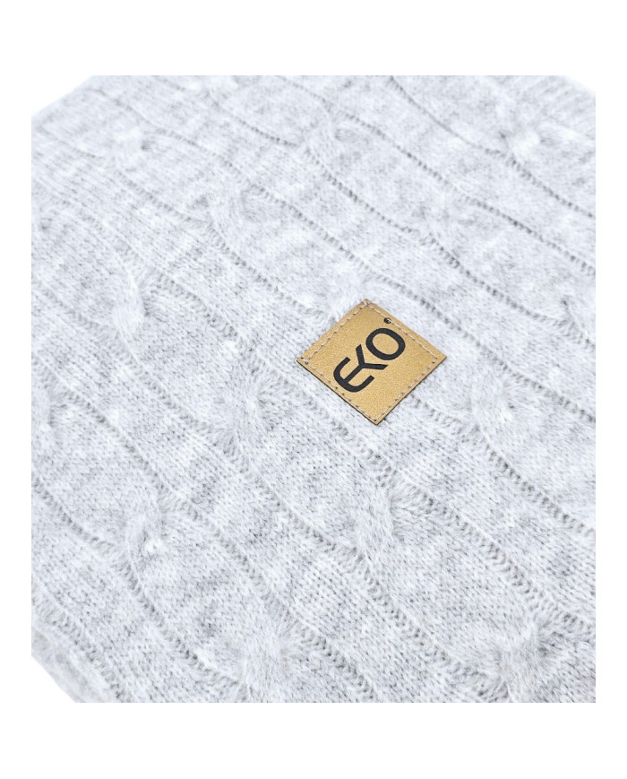 Knitted Blanket with Fur Lining 80 x 100 cm, GREY Knitted Blanket with Fur Lining 80 x 100 cm, GREY