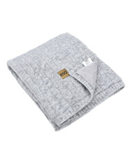 Knitted Blanket with Fur Lining 80 x 100 cm, GREY Knitted Blanket with Fur Lining 80 x 100 cm, GREY