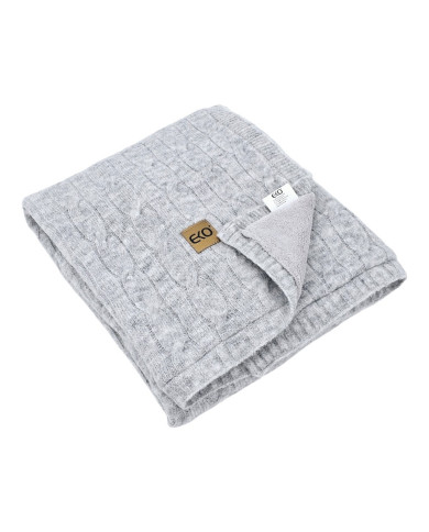 Kötött Takaró Szőrmével Bélelve 80 x 100 cm, GREY Kötött Takaró Szőrmével Bélelve 80 x 100 cm, GREY