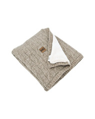 Strickdecke mit Fellfutter, 80 x 100 cm, LIGHT BROWN Strickdecke mit Fellfutter, 80 x 100 cm, LIGHT BROWN