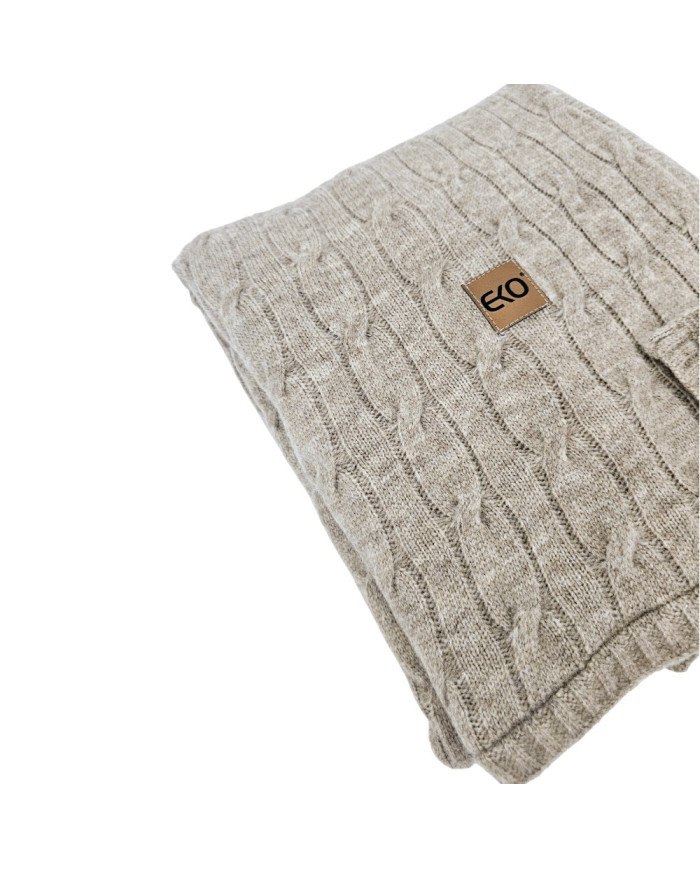 Kötött Takaró Szőrmével Bélelve 80 x 100 cm, LIGHT BROWN Kötött Takaró Szőrmével Bélelve 80 x 100 cm, LIGHT BROWN